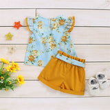 conjunto floral laranja
