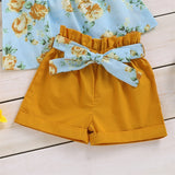 conjunto floral laranja